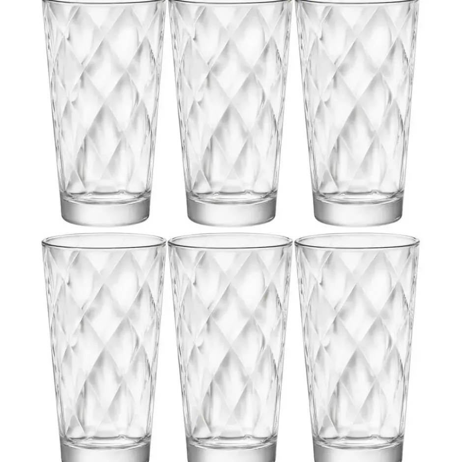 Bormioli Rocco Longdrink glazen - 6x stuks - glas - 370 ml
