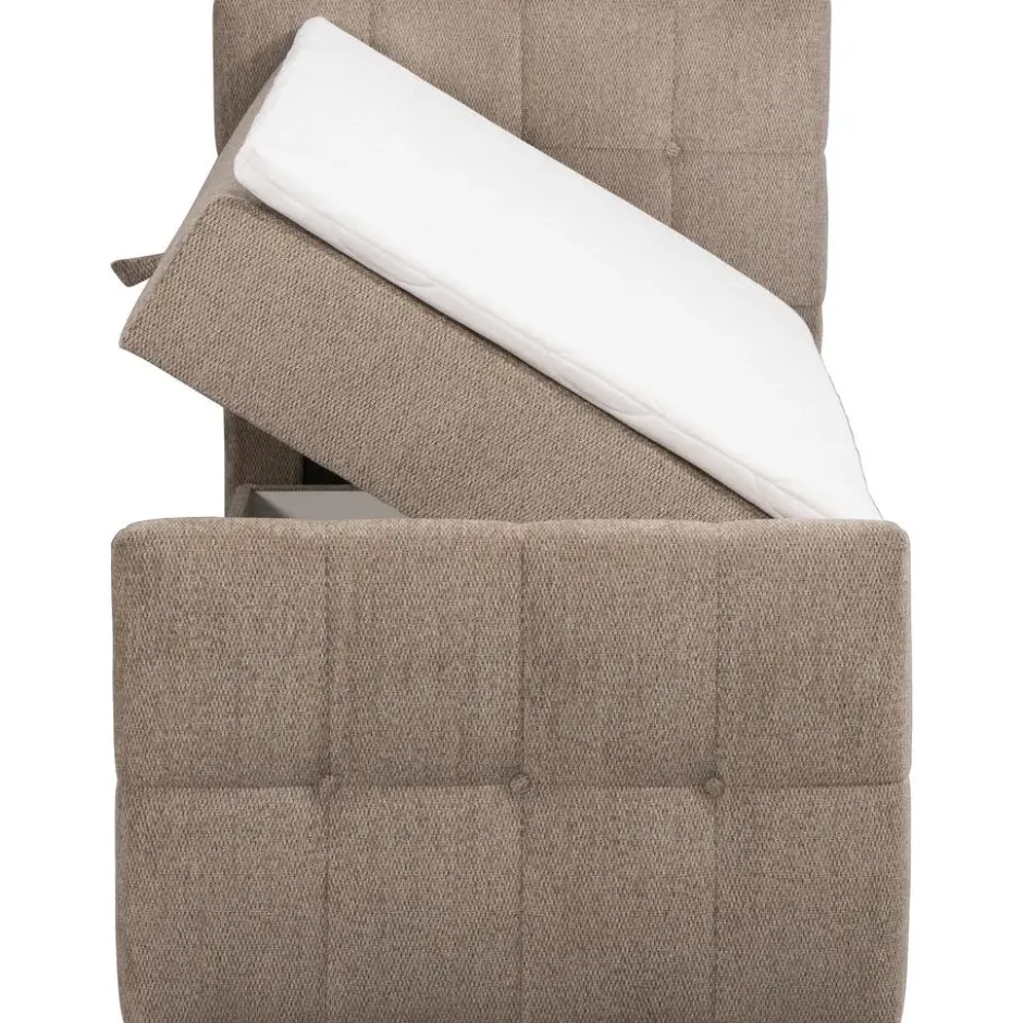 Boxcombinatie met opbergruimte Malmo - taupe - 90x200 cm
