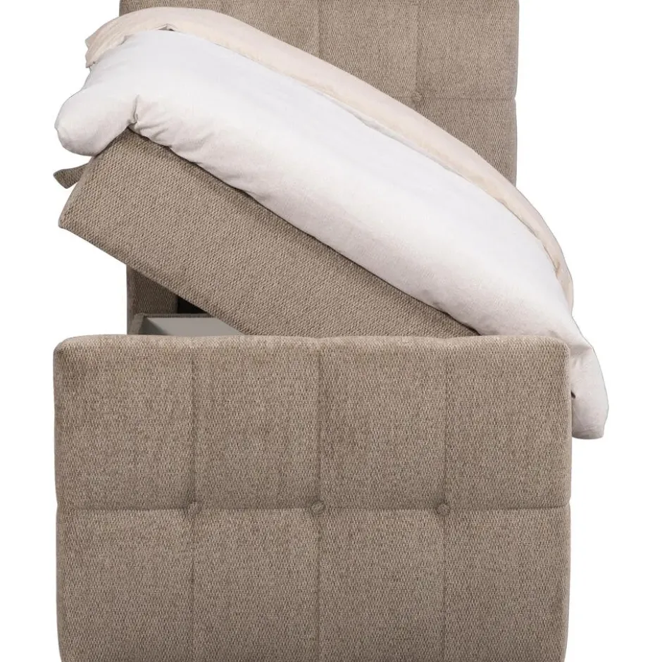 Boxcombinatie met opbergruimte Malmo - taupe - 90x200 cm