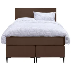 Boxspring Liv egaal - bruin - 120x200 cm - slanke poot