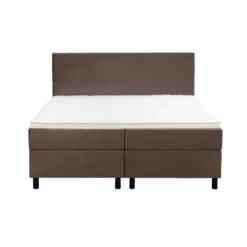 Boxspring Liv egaal - bruin - 160x200 cm - ronde poot