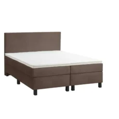 Boxspring Liv egaal - bruin - 160x200 cm - vierkante poot