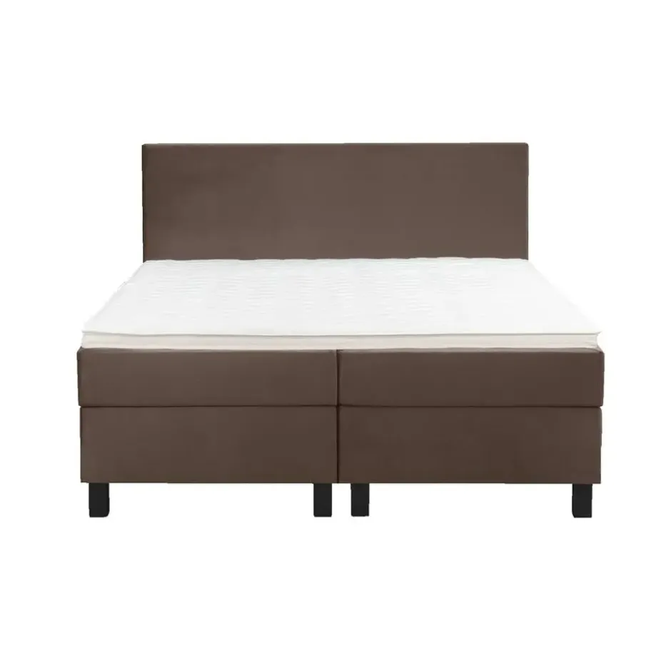 Boxspring Liv egaal - bruin - 160x200 cm - vierkante poot