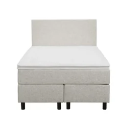 Boxspring Liv egaal - ecru - 120x200 cm - ronde poot