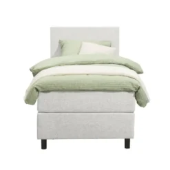 Boxspring Liv egaal - ecru - 90x200 cm - ronde poot