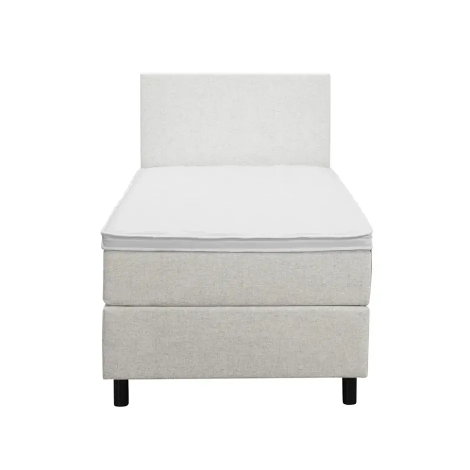 Boxspring Liv egaal - ecru - 90x200 cm - ronde poot