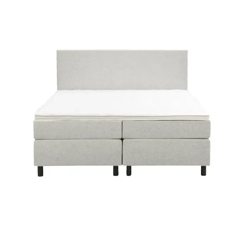 Boxspring Liv egaal - ecru - 160x200 cm - ronde poot