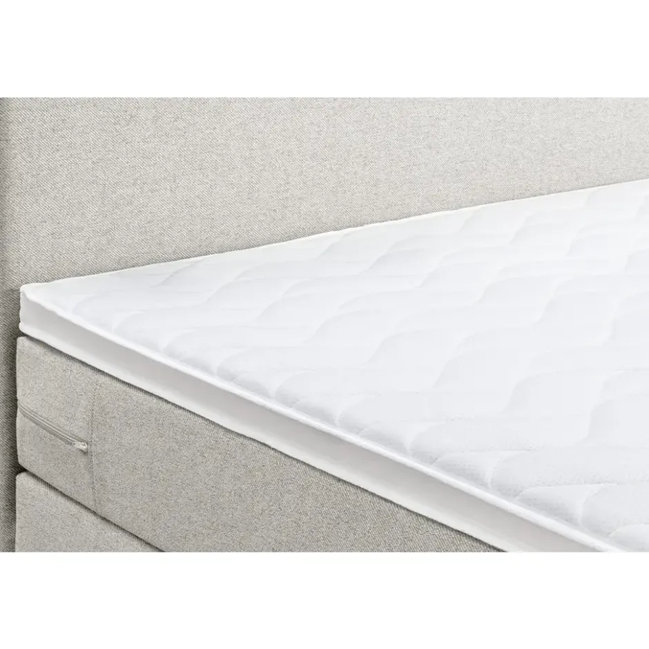 Boxspring Liv egaal - ecru - 120x200 cm - slanke poot