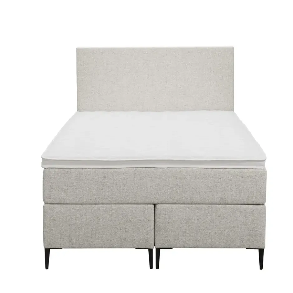 Boxspring Liv egaal - ecru - 120x200 cm - slanke poot
