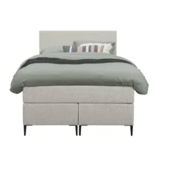 Boxspring Liv egaal - ecru - 120x200 cm - slanke poot