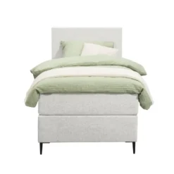 Boxspring Liv egaal - ecru - 90x200 cm - slanke poot