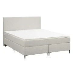 Boxspring Liv egaal - ecru - 140x200 cm - slanke poot