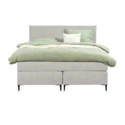 Boxspring Liv egaal - ecru - 140x200 cm - slanke poot
