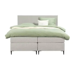 Boxspring Liv egaal - ecru - 160x200 cm - slanke poot