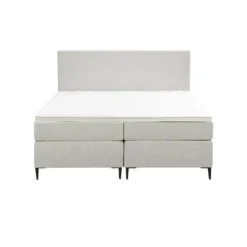 Boxspring Liv egaal - ecru - 160x200 cm - slanke poot