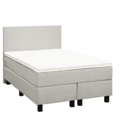Boxspring Liv egaal - ecru - 120x200 cm - vierkante poot