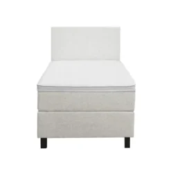 Boxspring Liv egaal - ecru - 90x200 cm - vierkante poot