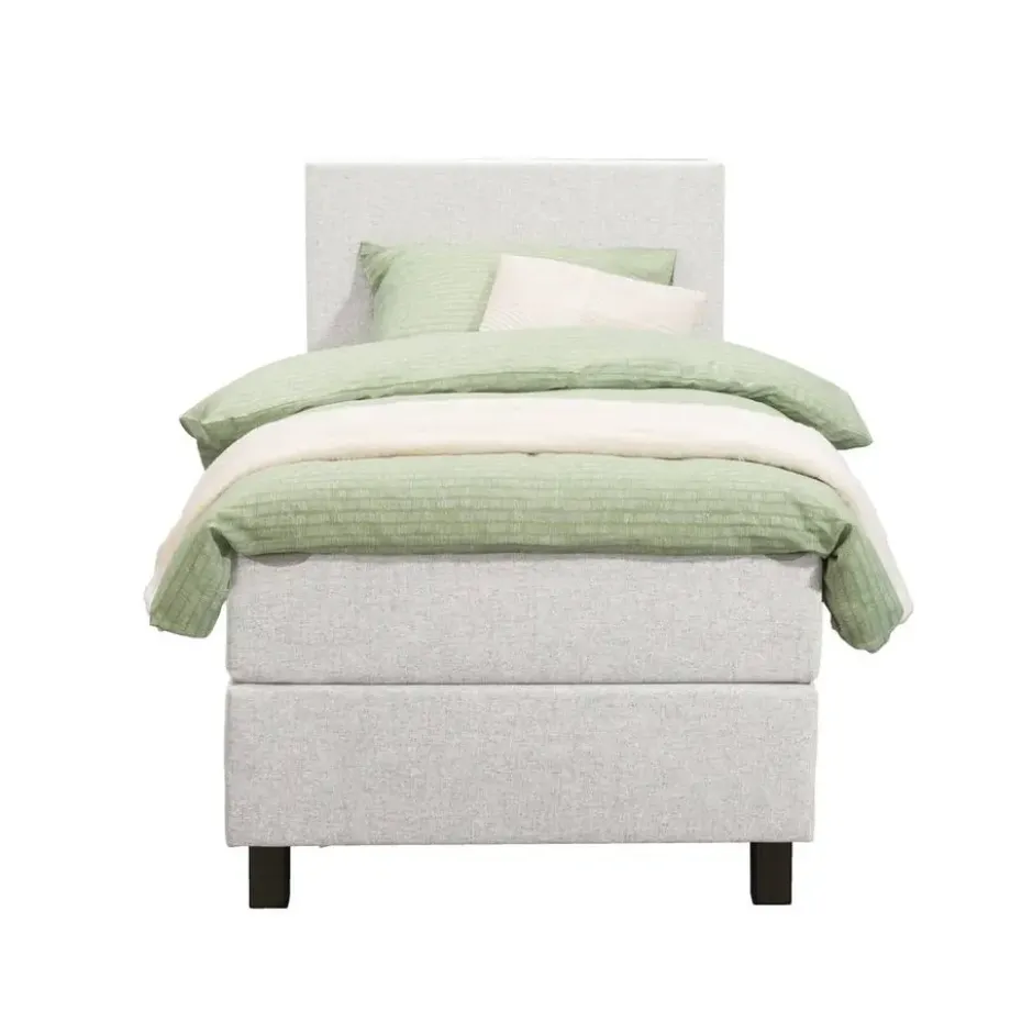 Boxspring Liv egaal - ecru - 90x200 cm - vierkante poot