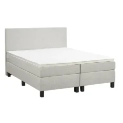 Boxspring Liv egaal - ecru - 180x200 cm - vierkante poot