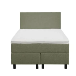 Boxspring Liv egaal - groen - 120x200 cm - ronde poot