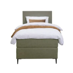 Boxspring Liv egaal - groen - 90x200 cm - slanke poot