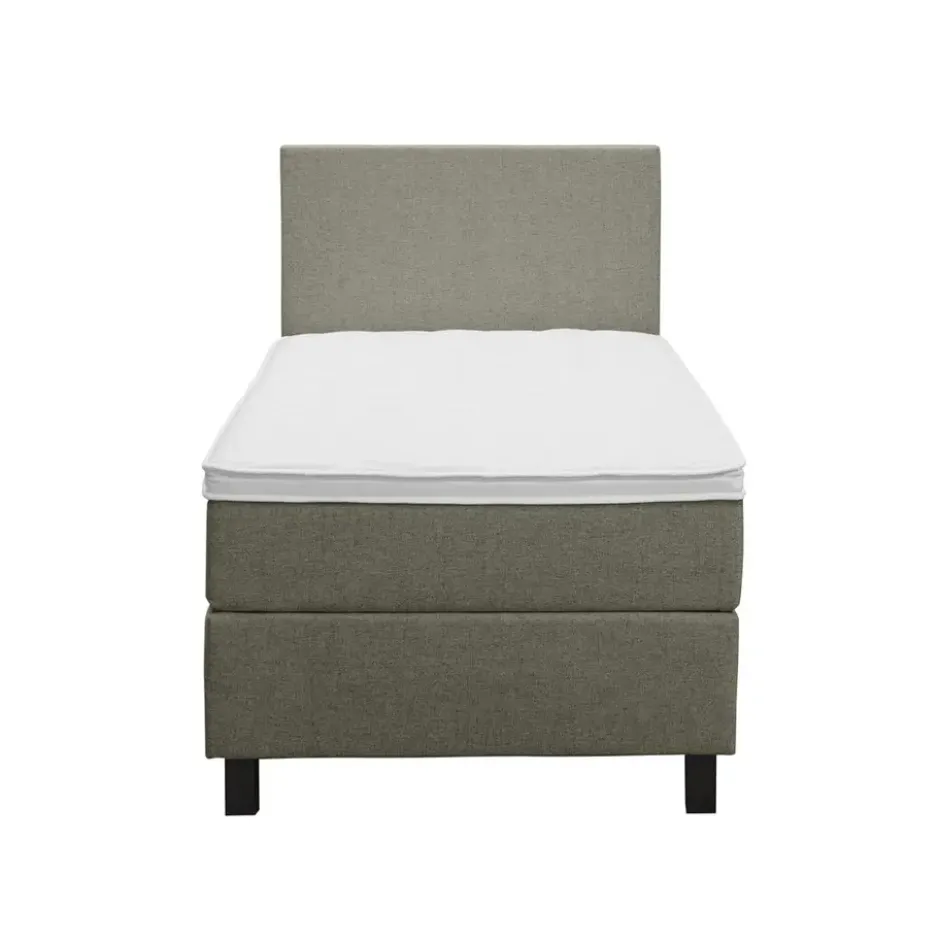 Boxspring Liv egaal - groen - 90x200 cm - vierkante poot