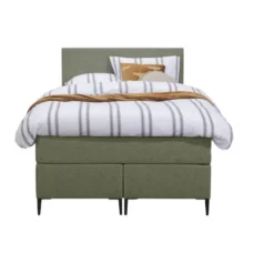 Boxspring Liv egaal - groen - 120x200 cm - slanke poot