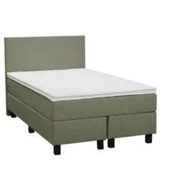 Boxspring Liv egaal - groen - 120x200 cm - vierkante poot