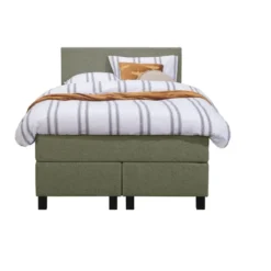 Boxspring Liv egaal - groen - 120x200 cm - vierkante poot