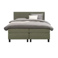 Boxspring Liv egaal - groen - 160x200 cm - vierkante poot