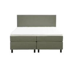 Boxspring Liv egaal - groen - 160x200 cm - ronde poot
