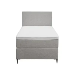 Boxspring Liv egaal - lichtgrijs - 90x200 cm - slanke poot