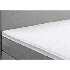 Boxspring Liv egaal - lichtgrijs - 120x200 cm - vierkante poot
