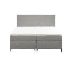 Boxspring Liv egaal - lichtgrijs - 180x200 cm - slanke poot