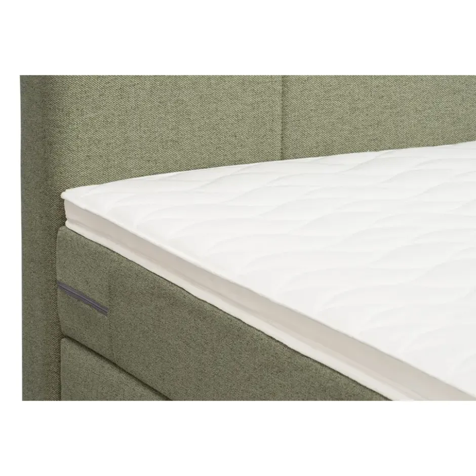 Boxspring Liv geblokt - groen - 120x200 cm - vierkante poot