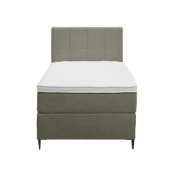 Boxspring Liv geblokt - groen - 90x200 cm - slanke poot
