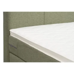 Boxspring Liv geblokt - groen - 120x200 cm - ronde poot