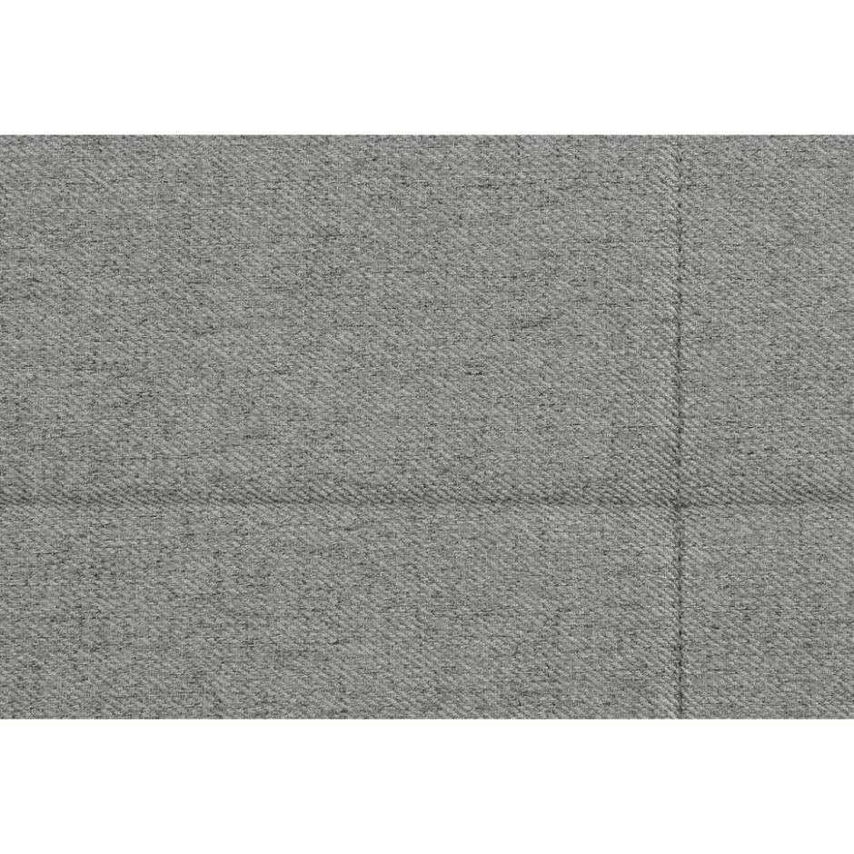 Boxspring Liv geblokt - lichtgrijs - 90x200 cm - ronde poot