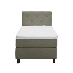 Boxspring Liv geruit - groen - 90x200 cm - vierkante poot