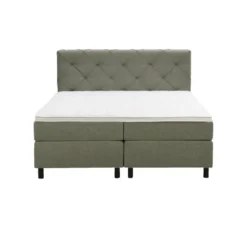 Boxspring Liv geruit - groen - 180x200 cm - ronde poot