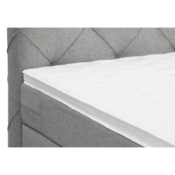 Boxspring Liv geruit - lichtgrijs - 120x200 cm - slanke poot