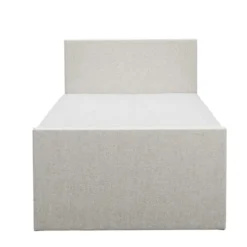 Boxspring met opbergruimte en voetbord Liv egaal - ecru - 120x200cm