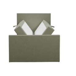 Boxspring met opbergruimte en voetbord Liv egaal - groen - 120x200cm