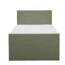 Boxspring met opbergruimte en voetbord Liv egaal - groen - 120x200cm