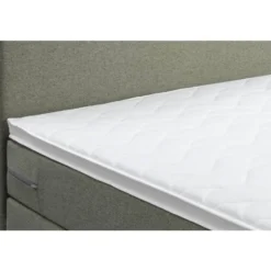 Boxspring met opbergruimte en voetbord Liv egaal - groen - 160x200cm