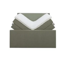 Boxspring met opbergruimte en voetbord Liv egaal - groen - 160x200cm