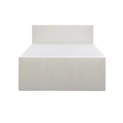 Boxspring met opbergruimte en voetbord Liv egaal - ecru - 140x200cm