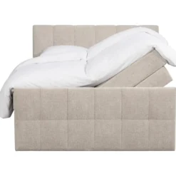 Boxspring met opbergruimte Kanso - taupe - 160x200 cm