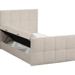 Boxspring met opbergruimte Kanso - taupe - 120x200 cm