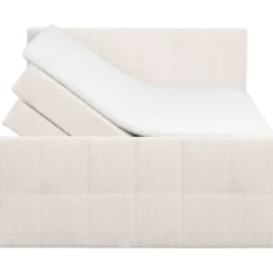 Boxspring met opbergruimte Kanso - ecru - 160x200 cm